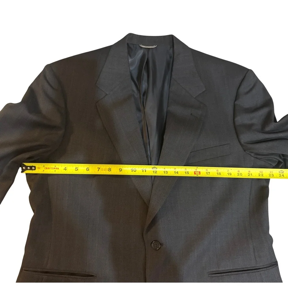 Stafford Executive Blazer Sport Coat 100% Wool Two Button Closure 44R‎